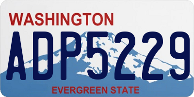 WA license plate ADP5229