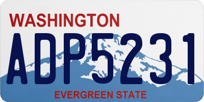 WA license plate ADP5231