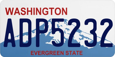 WA license plate ADP5232