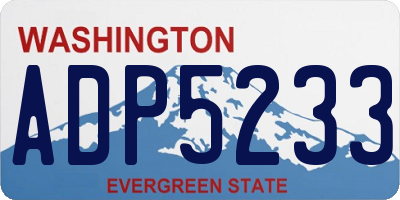 WA license plate ADP5233