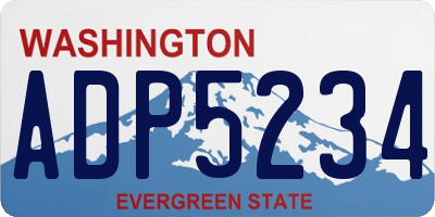 WA license plate ADP5234