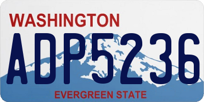 WA license plate ADP5236