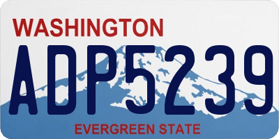 WA license plate ADP5239