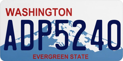 WA license plate ADP5240