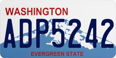 WA license plate ADP5242