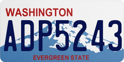 WA license plate ADP5243