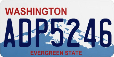 WA license plate ADP5246