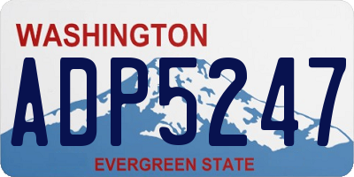 WA license plate ADP5247
