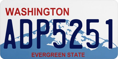 WA license plate ADP5251
