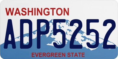 WA license plate ADP5252