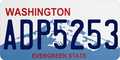 WA license plate ADP5253