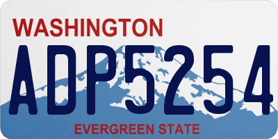 WA license plate ADP5254