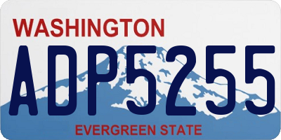 WA license plate ADP5255