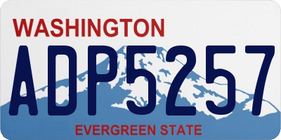 WA license plate ADP5257