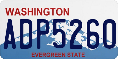 WA license plate ADP5260