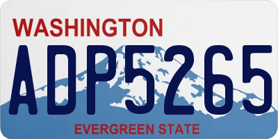 WA license plate ADP5265