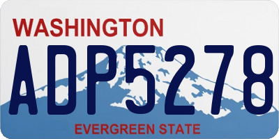 WA license plate ADP5278