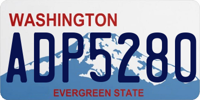 WA license plate ADP5280