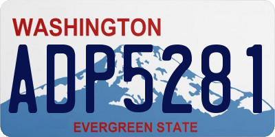 WA license plate ADP5281