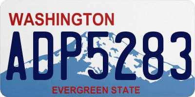 WA license plate ADP5283