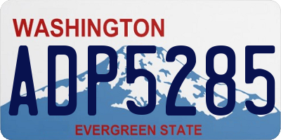 WA license plate ADP5285