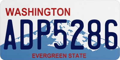WA license plate ADP5286