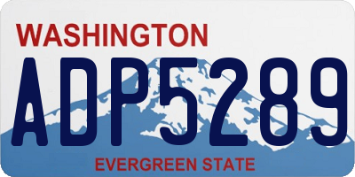 WA license plate ADP5289