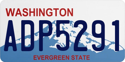 WA license plate ADP5291