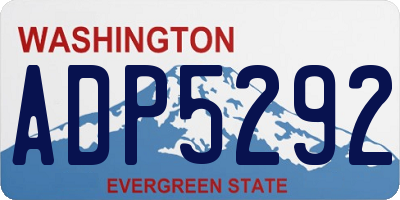 WA license plate ADP5292