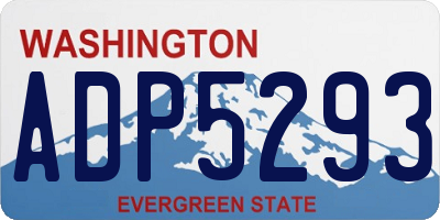 WA license plate ADP5293