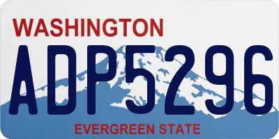 WA license plate ADP5296