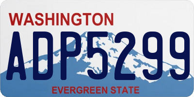 WA license plate ADP5299
