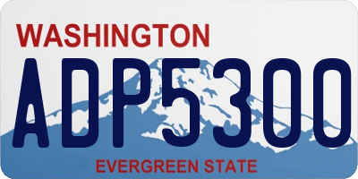 WA license plate ADP5300