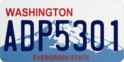 WA license plate ADP5301