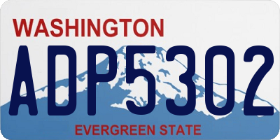 WA license plate ADP5302