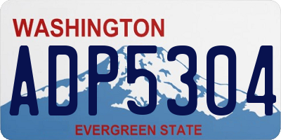 WA license plate ADP5304