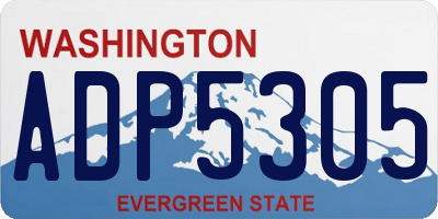 WA license plate ADP5305