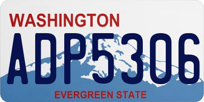 WA license plate ADP5306