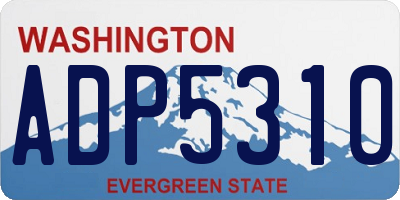 WA license plate ADP5310