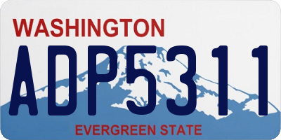WA license plate ADP5311