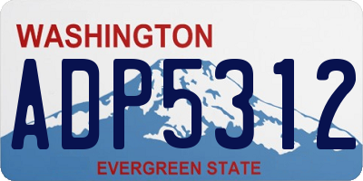 WA license plate ADP5312