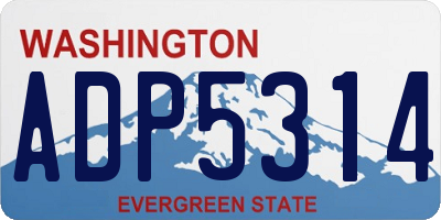 WA license plate ADP5314