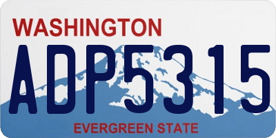 WA license plate ADP5315