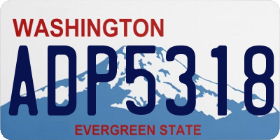 WA license plate ADP5318