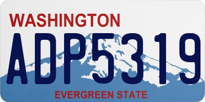 WA license plate ADP5319