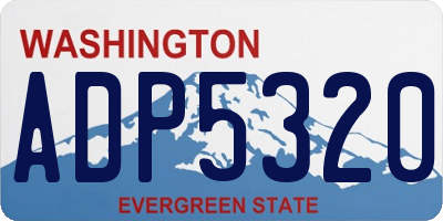 WA license plate ADP5320