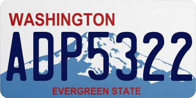 WA license plate ADP5322