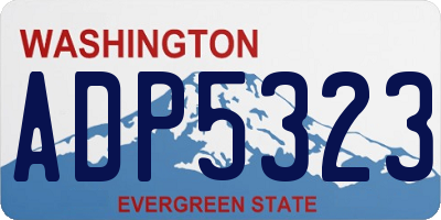 WA license plate ADP5323