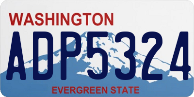 WA license plate ADP5324