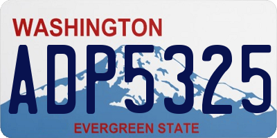 WA license plate ADP5325